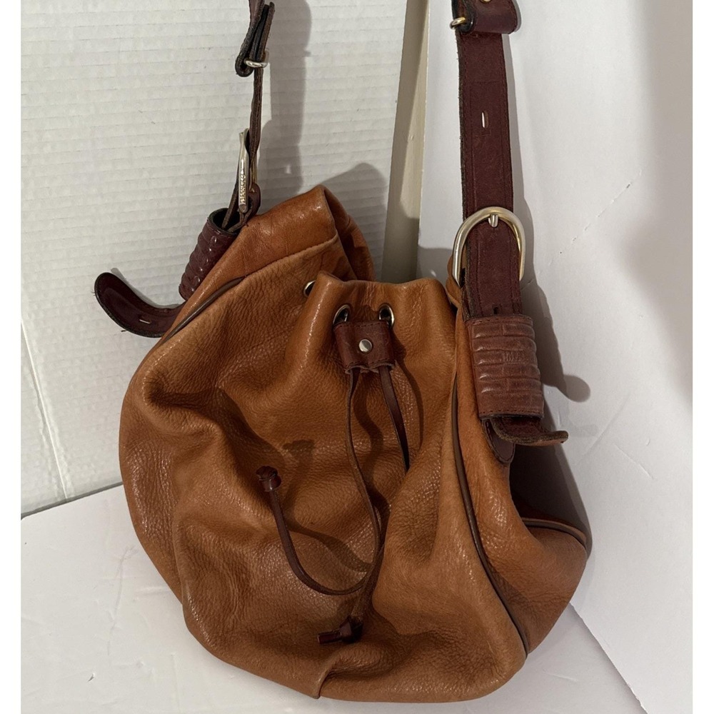 Manolo Blahnik Brown Leather Hobo Bag - Picture 3 of 16